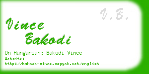 vince bakodi business card